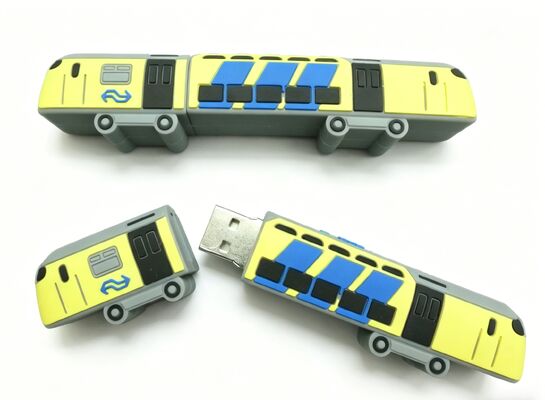 Zugförmige Zeichentrickfigur PVC USB-Flash-Laufwerk U-Bahn-Form USB-Flash-Laufwerk