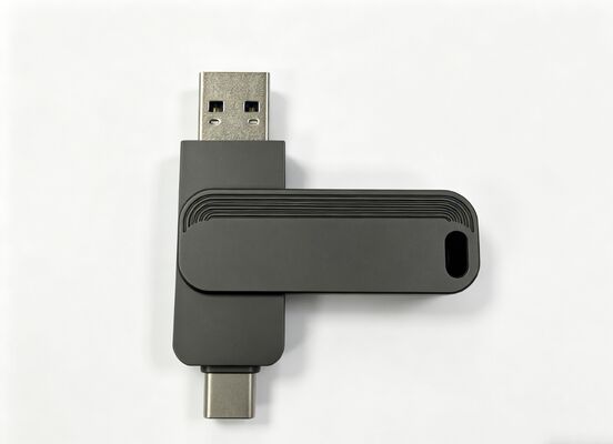 Pistolenschwarze Farbe USB 3.0 + Typ C 1005 hat den H2-Test bestanden USB-Sticks vom Typ C passen schnell zu den USA- und EU-Standards