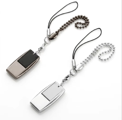 Mini-USB-Flash-Laufwerk mit Schlüsselanhänger kann Laser-Logo und Druck-Logo durch maßgeschneiderte gemacht USB-Körper kann Silber und Grau Farbe