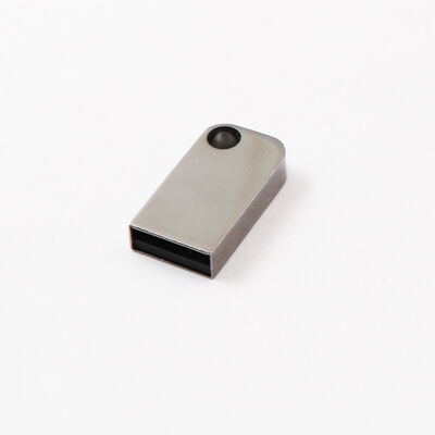 Mini-USB-Flash-Laufwerk mit Loch für Schlüsselanhänger, Metall-USB-Flash-Laufwerk mit individuellem Laser-Logo