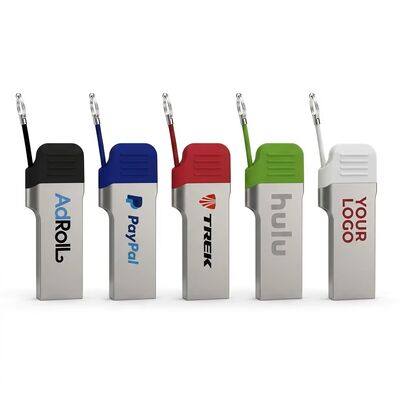 Typ-C-USB-Flash-Laufwerk mit USB A mit kleiner Kettenmetallabdeckung, kann Logos mit hoher Geschwindigkeit 3.2 USB und 3.1 USB lasern und drucken