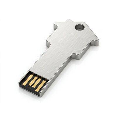 Perlenkette Metall USB-Flash-Laufwerk Silber Kompaktes Speichergerät Betriebstemperatur Minus 50 bis Plus 80 Grad Ideal für Geschäfte