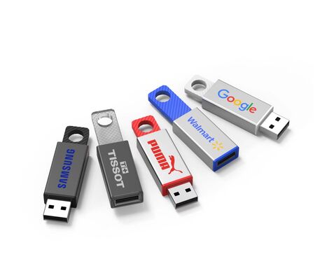 Metallgehäuse und Temperglas Metall-Flash-Laufwerke mit Datenspeicherkapazitäten von 1 GB 2 GB 4 GB 8 GB 16 GB 32 GB 64 GB und 128 GB