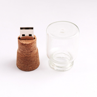 Formte hölzerne USB grelle Antriebs-Flasche 16GB 32GB 64GB Glaswein-Stopper