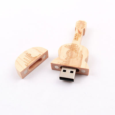 15 MB/S 32 GB 128 GB Holz-Flash-Laufwerk Gitarrenformspeicher I Schnelle Geschwindigkeit