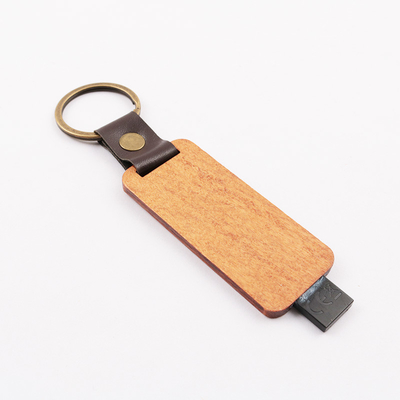 Hölzerner lederner Prägungsgreller europäischer Standard Logo Gifts USB Antriebs-80MB/S