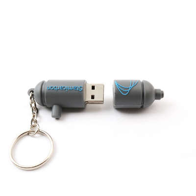 2,0 weiches PVC 3,0 fertigte personifiziertes 15MB/S Usb-Antriebe mit Schlüsselring besonders an