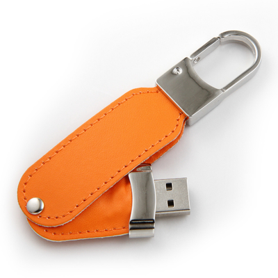Prägungslogo PU überziehen grellen Antrieb 2,0 102x25x10mm 8GB USBs mit Leder
