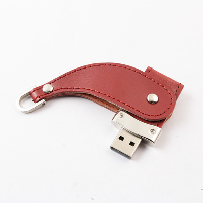 Lederner Abdeckungs-Metallschlüssel Usb haften 2,0 tragbare 64GB 128GB 30MB/S