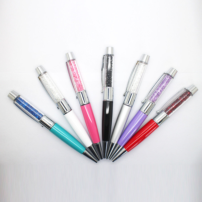 Greller Chip glänzendes transparentes Behälter-Metall-UDP Crystal Can Writing Pen Usbs
