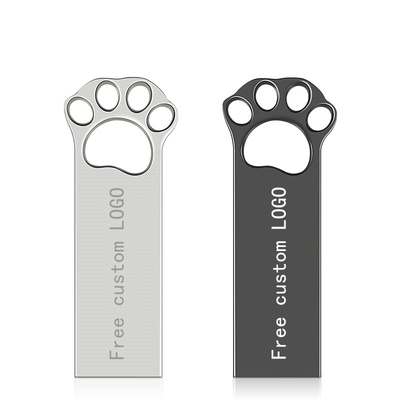 Grelle Geschwindigkeit Hunde-Paw Shapes Metals USB Antriebs-2,0 128GB 256GB 15MB/S