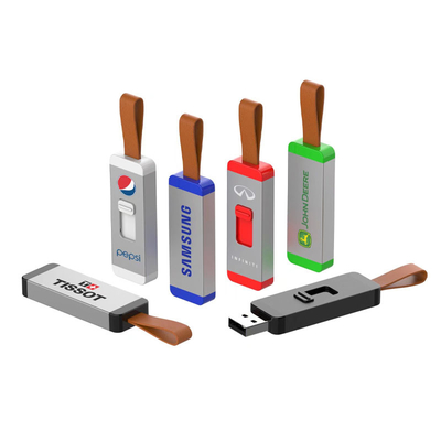 ODM überziehen Usb grelle Lesegeschwindigkeit des Antriebs-Druck-Logo-4G 20MB/S mit Leder