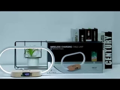 Recycling-Materialien Drahtlos Ladegerät Holz Ladegerät Schnellladegerät mit Uhr und Licht