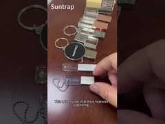 Großer Kristallteil kann Logo gravieren USB-Stick 2.0 Transparentes Acryl